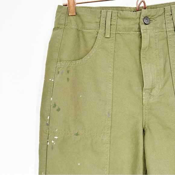 Veronica Beard Arya Straight Pants Paint Splatter Clover - Picture 3 of 7